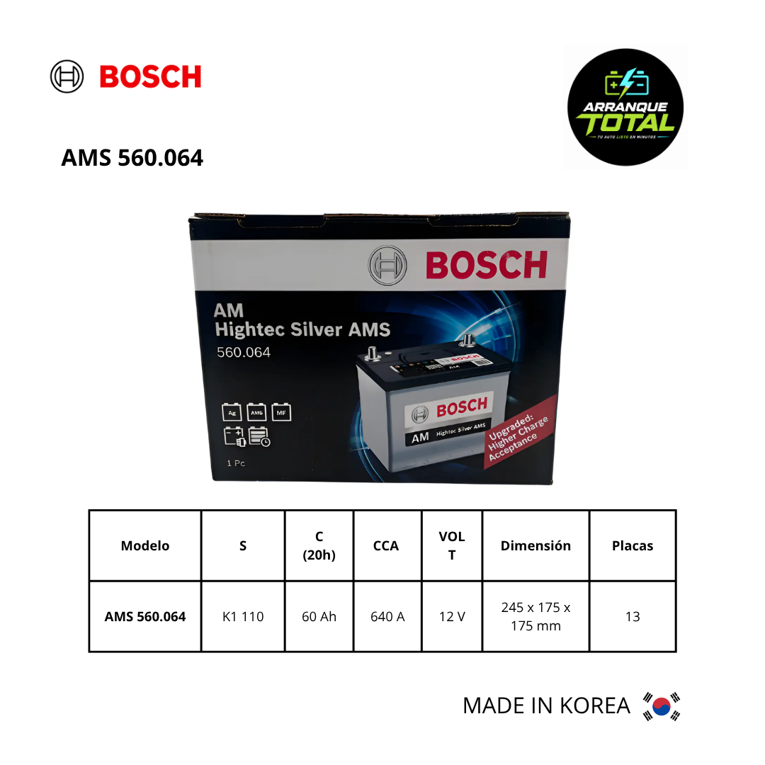 BATERÍA AMS 560.064 BOSCH